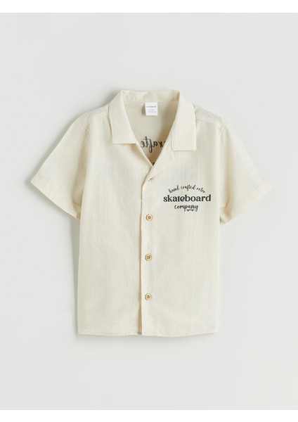 Yeni Sezon Resort Yaka Baskılı Erkek Çocuk Gömlek fiyatları