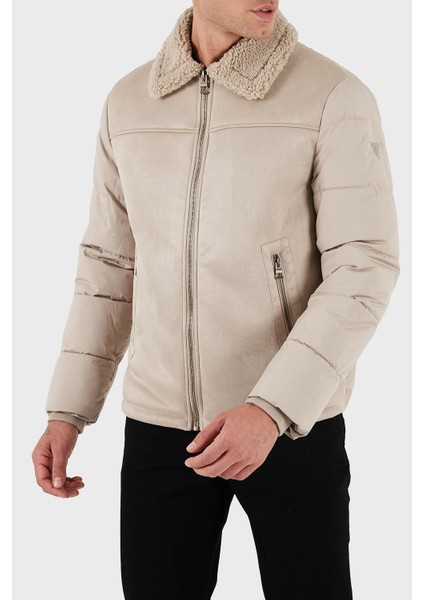 Shearling Logolu Regular Fit Ceket Yaka Fermuarlı Mont M5BL79W2292 Erkek Mont M5BL79 W2292 G1CA fırsatları