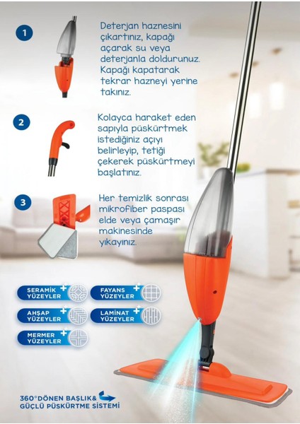Flash Sprey Mop + Multi Sprey Yedek Mop indirimleri