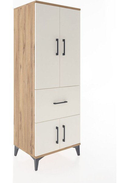 Hyperion Dolap 3 Raflı Tek Çekmeceli 4 Kapaklı 60X44X163 Çam-Aytaşı fiyatları