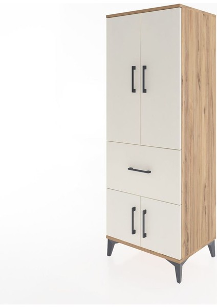 Hyperion Dolap 3 Raflı Tek Çekmeceli 4 Kapaklı 60X44X163 Çam-Aytaşı modelleri