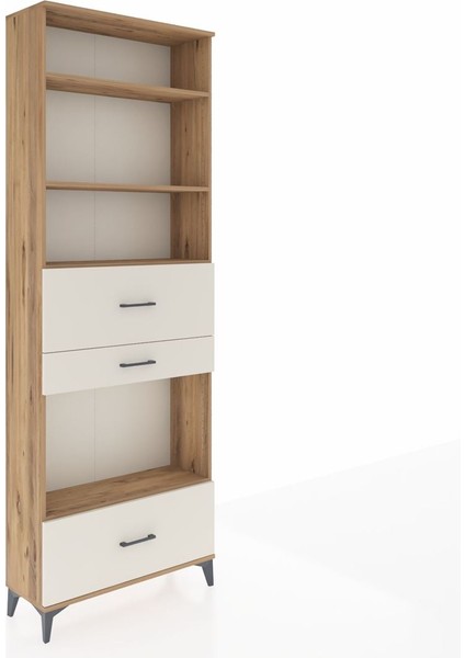 Arges Dolap 4 Raflı 3 Çekmeceli 88X30X243 Çam-Aytaşı fiyatları