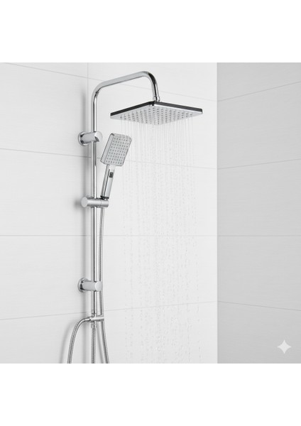 Domino Robot Yağmurlama Lüks Tepe Duş Banyo Seti