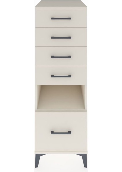 Kronos Dolap Tek Raflı 5 Çekmeceli 44X59X134 Aytaşı-Aytaşı