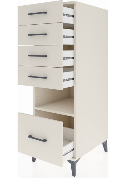 Kronos Dolap Tek Raflı 5 Çekmeceli 44X59X134 Aytaşı-Aytaşı fırsatları
