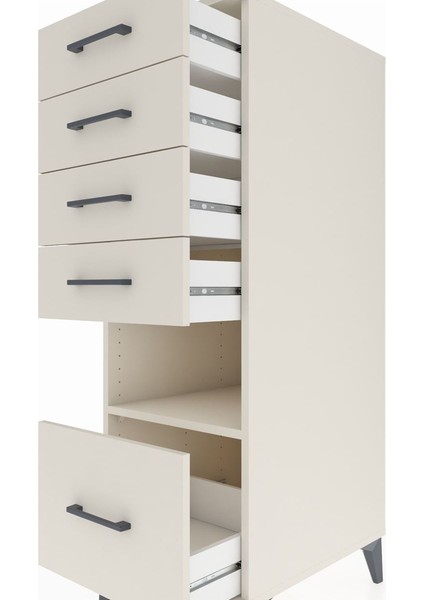 Kronos Dolap Tek Raflı 5 Çekmeceli 44X59X134 Aytaşı-Aytaşı indirimleri
