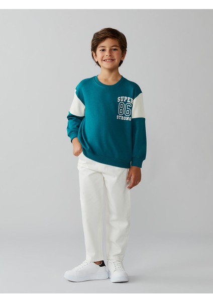 Yeni Sezon Bisiklet Yaka Baskılı Erkek Çocuk Sweatshirt fiyatları