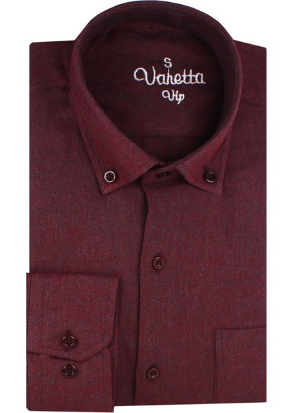 Erkek Kışlık Vişne Rengi Gömlek – Cepli Oversize Geniş Kesim Flanel Model fiyatları