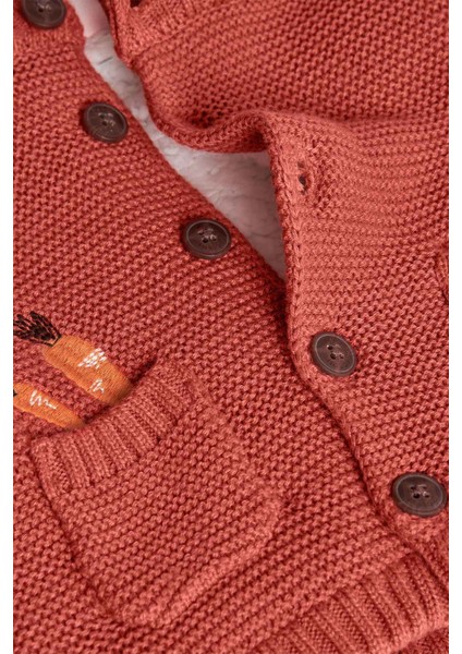 Kız Bebek Havuç Nakışlı Ceket modelleri