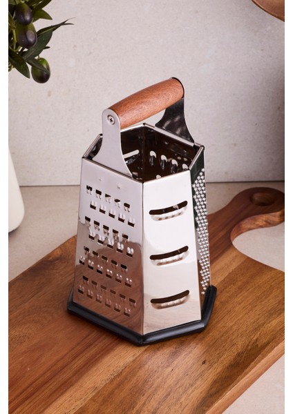 Grattugia Ergonomik Akasya Saplı Kutu Rende 20 cm Peynir ve Sebze Rendesi modelleri