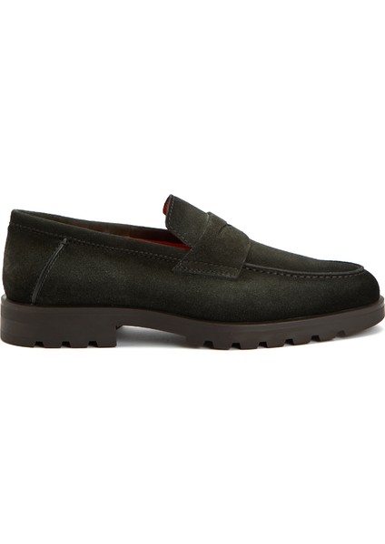 Detroit Yeşil Süet Loafer