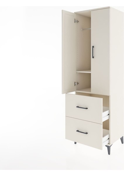 Hyperion Dolap 2 Raflı 2 Çekmeceli Tek Askılı 60X44X195 Aytaşı-Aytaşı fırsatları