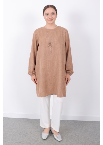 Yazlık Kadın Tunik Günlük Ince Sofia Keten Kolyeli Tunik fiyatları