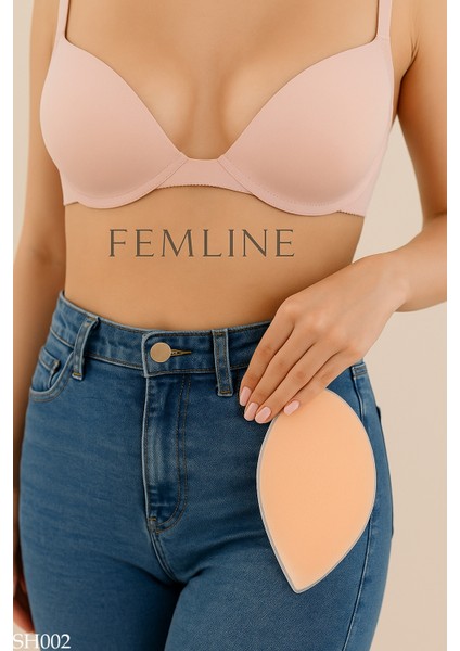 Silikon Yapışkanlı Basen Büyütme ve Şekillendirici Ped - Çıkarılabilir - Belirgin Hatlar