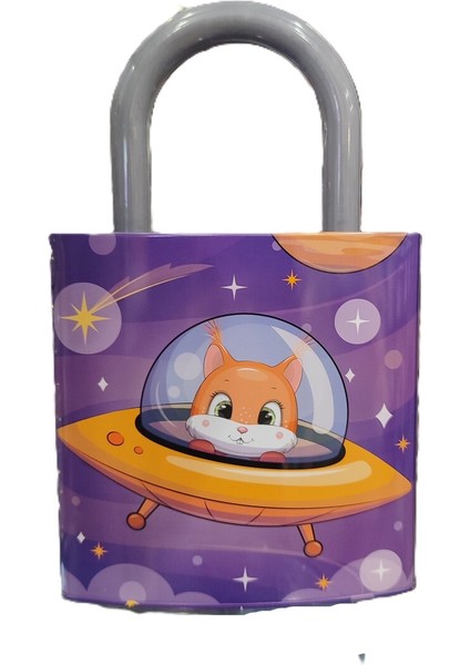 Kilit Şeklinde Büyük Boy Dekoratif Metal Kumbara AD14452