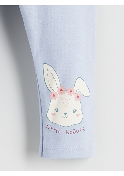 Yeni Sezon Tavşan Baskılı Uzun Kız Bebek Tayt modelleri