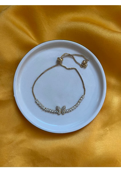 Altın Renk Kelebek Figürlü Taşlı Ayarlanabilir Çelik Kadın Bileklik Gold Bileklik Şık Takıçelik Bileklik, Kadın Bileklik, Gold Bileklik, Kelebek Bileklik, Taşlı Bileklik, Ayarlanabilir Bileklik fırsatları