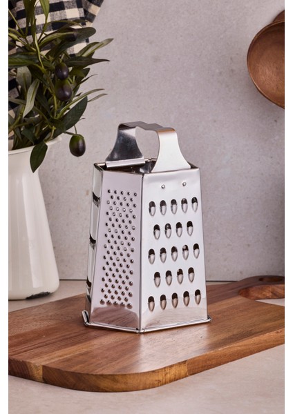 Grattugia Metal Saplı Rende 20 cm Ergonomik Çok Amaçlı Mutfak Rendesi