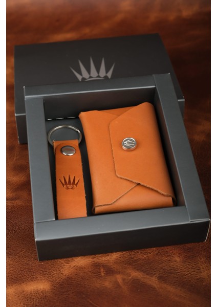 Çiçekli Hediye Seti Hakiki Deri Buttero Naturel Cüzdan&anahtarlık fiyatları