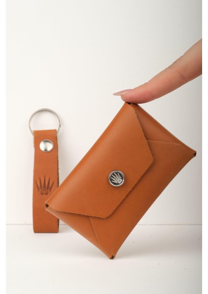 Çiçekli Hediye Seti Hakiki Deri Buttero Naturel Cüzdan&anahtarlık fırsatları