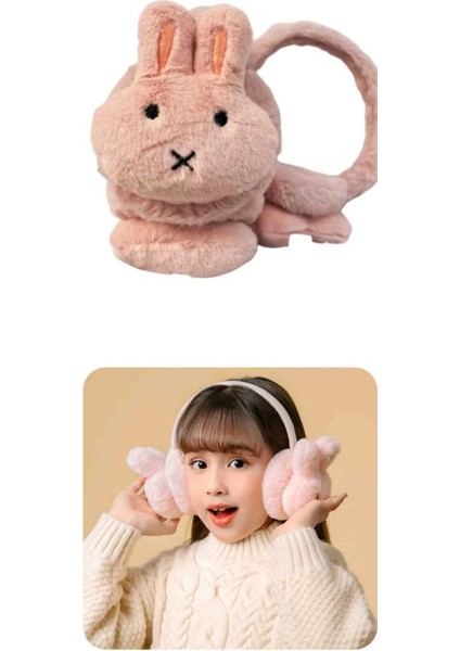 1 Adet Tavşan Model Kışlık Kulaklık Peluş Kulaklık Çocuk Peluş Kulaklık Kız Çocuk Kulaklık