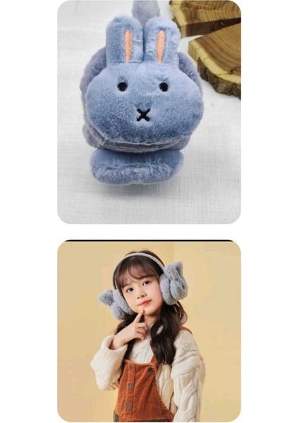 1 Adet Tavşan Model Kışlık Kulaklık Peluş Kulaklık Çocuk Peluş Kulaklık Kız Çocuk Kulaklık