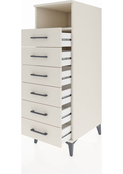 Kronos Dolap Tek Raflı 6 Çekmeceli 44X59X134 Aytaşı-Aytaşı fırsatları