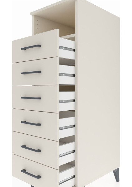 Kronos Dolap Tek Raflı 6 Çekmeceli 44X59X134 Aytaşı-Aytaşı indirimleri