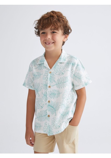 Yeni Sezon Rahat Kalıp Baskılı Erkek Çocuk Gömlek