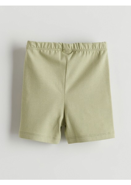 Yeni Sezon Beli Lastikli Kız Bebek Kısa Tayt 3'lü modelleri