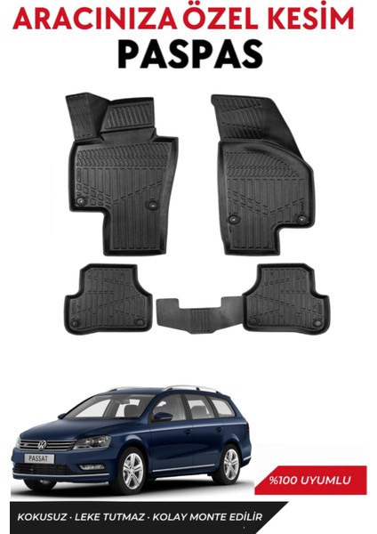 Volkswagen Passat B7 Variant 2014 Model Bagaj Havuzu+Paspas Takımı Full Takım