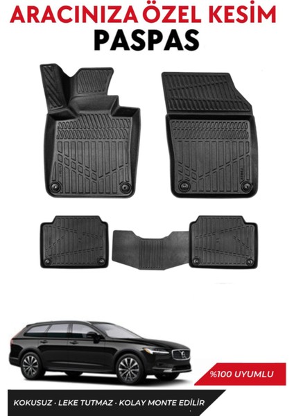 Volvo V90 2024 Model Bagaj Havuzu+Paspas Takımı Full Takım