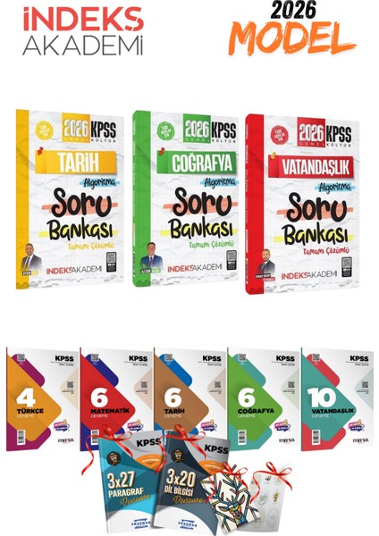 2026 Kpss Gygk Tarih Coğrafya Vatandaşlık 3lü Soru Bankası ve 5li Branş Deneme Seti