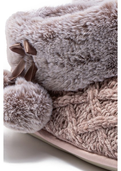 Edi Peluş Kadın Ev Botu Gri 37/41 GG0104 modelleri