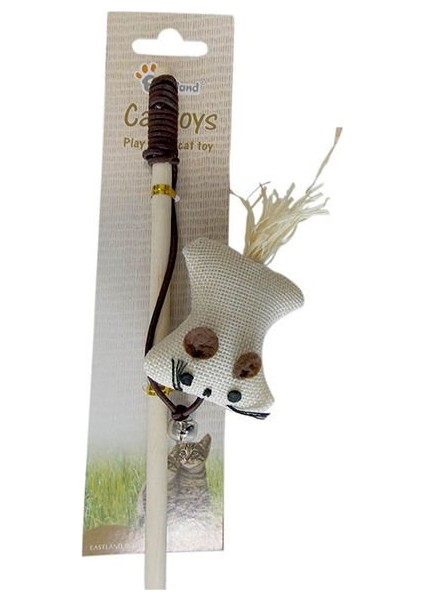 Kediler Için Olta Oyuncak Peluş 46 cm - Petshopundan