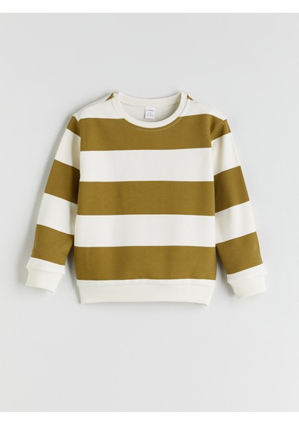 Yeni Sezon Çizgili Erkek Çocuk Kalın Sweatshirt