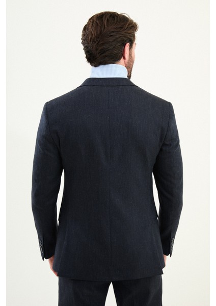 Desenli Slim Fit Mono Yaka Yün Erkek Takım Elbise indirimleri