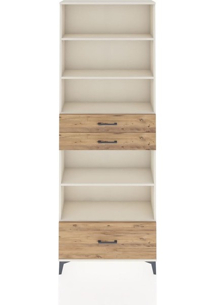 Arges Dolap 5 Raflı 3 Çekmeceli 88X30X243 Aytaşı-Çam