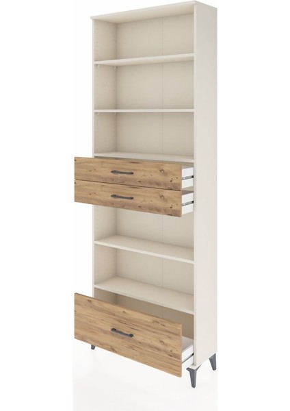 Arges Dolap 5 Raflı 3 Çekmeceli 88X30X243 Aytaşı-Çam fırsatları