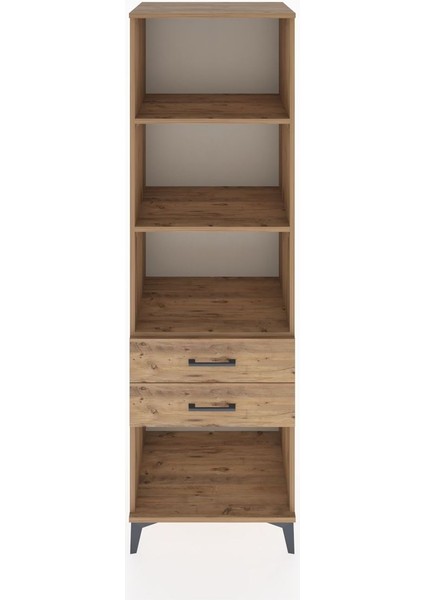 Hyperion Dolap 3 Raflı 2 Çekmeceli 60X44X195 Çam-Çam