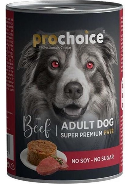 Prochoice Sığır Etli Pate(Ezme)Yetişkin Köpek Konsevesi 400 GR(STT.02/2025) - Petshopundan