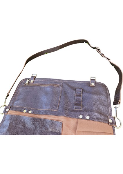 Hakik Deri Kahve Şef Bıçak Çantası, Kılıfı