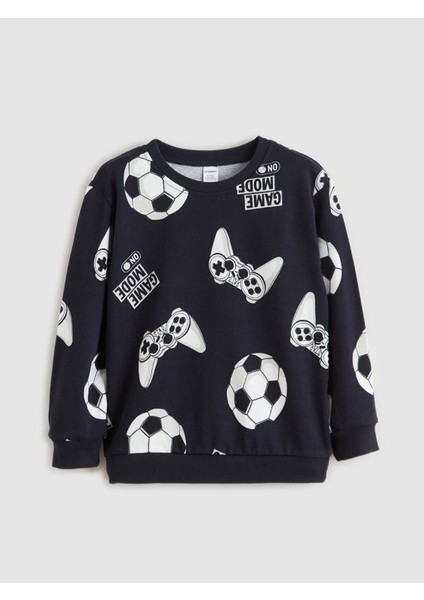 Yeni Sezon Bisiklet Yaka Erkek Çocuk Sweatshirt 2'li modelleri