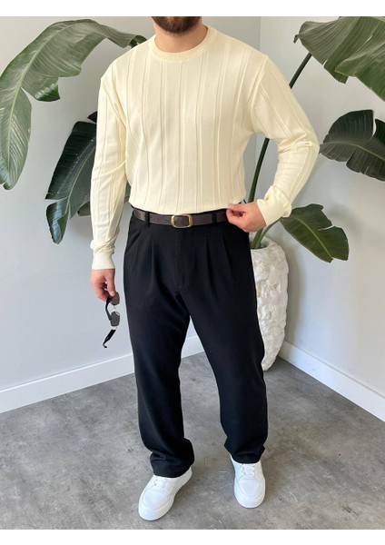 Bayaygun 6350 Fitilli Bisiklet Yaka Kazak_bej