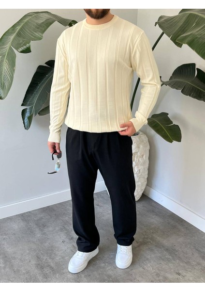 Bayaygun 6350 Fitilli Bisiklet Yaka Kazak_bej modelleri