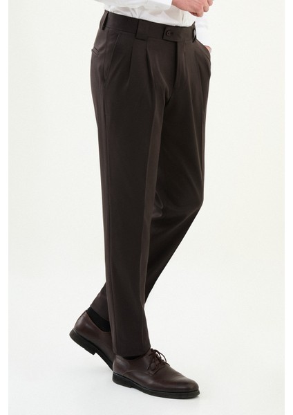 Düz Slim Fit Pileli Erkek Pantolon modelleri