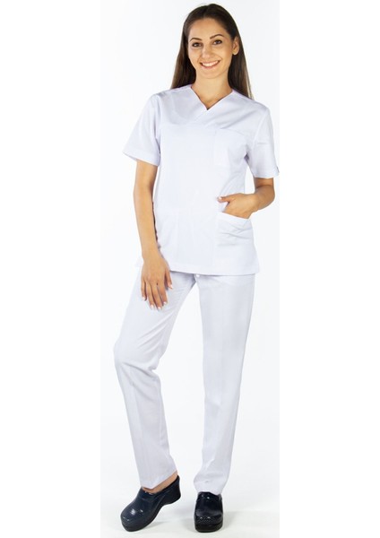 Beyaz V Yaka Alpaka Üst modelleri