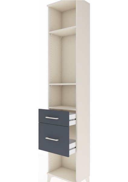 Arges Dolap 3 Raflı 2 Çekmeceli 44X30X221 Aytaşı-Antrasit indirimleri