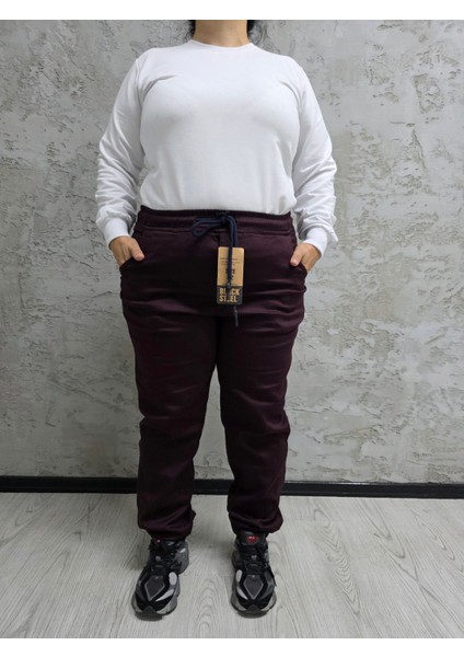 QKBYN-15000-BATTAL Beden Bayan Lastikli Pantolon