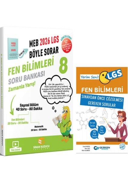 8. Sınıf 2026 Lgs Meb Böyle Sorar Fen Bilimleri Soru Bankası ve Lgs Yerim Seni Fen Bilimleri